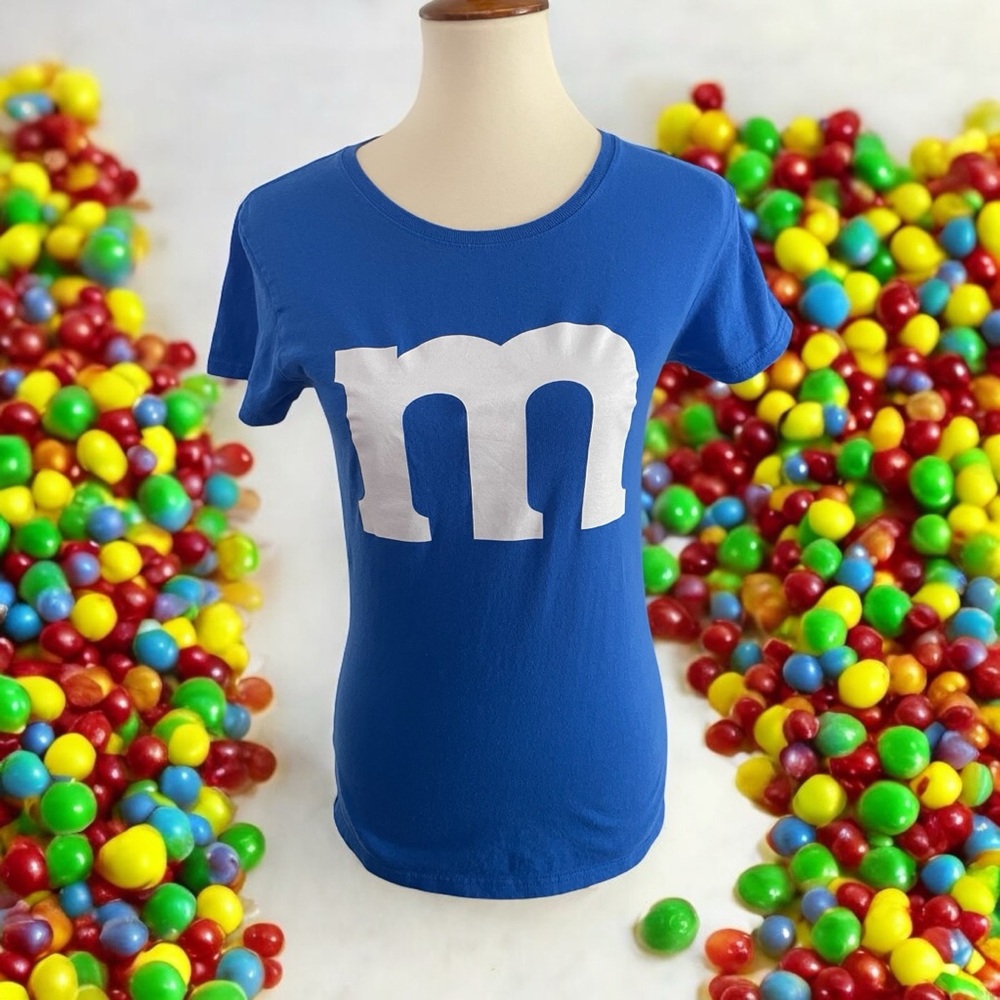 M&M Blue Halloween‎ or Fun Short Sleeve Tee